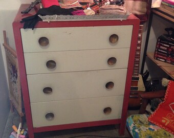 Vintage Simmons Metal Dresser Retro Art Deco Norman Bel Etsy