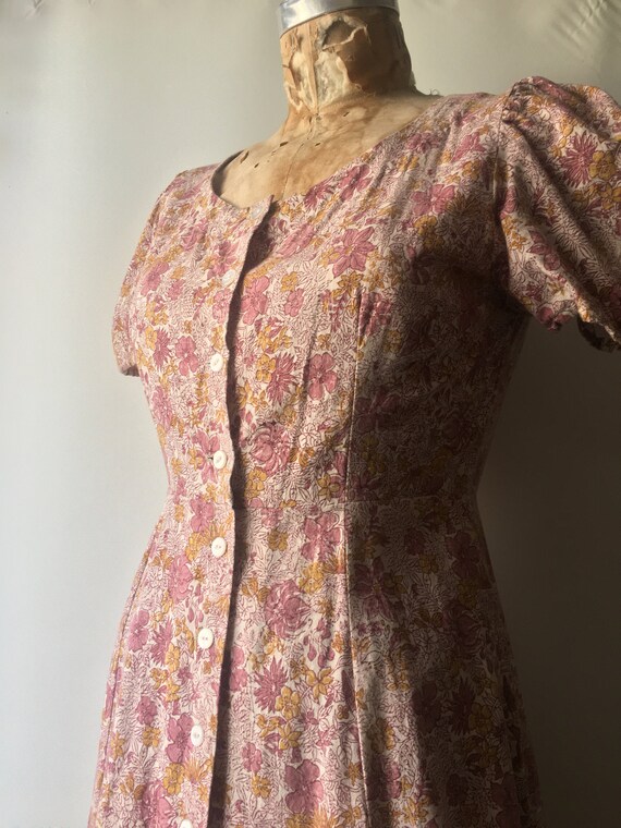 1970s Kalamkari Maxi Dress size Medium by India Im