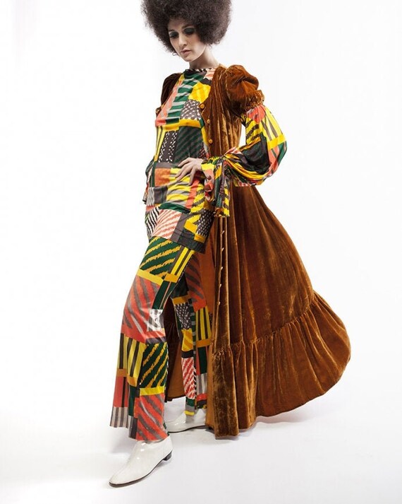 XS 1970s Velvet Maxi by India Imports of Rhode Isl