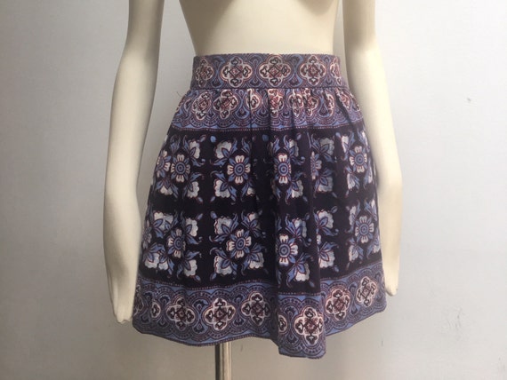 India Imports of Rhode Island Blockprint Miniskirt