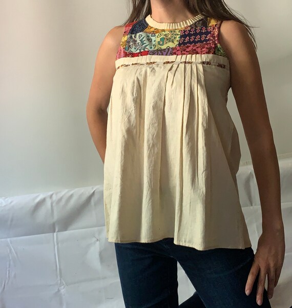 Sleeveless Boho Top by India Imports of Rhode Isla