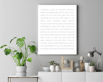 Reformed Decor. Home Decor. Reformed Print. Apostles Creed. Theology Decor. Theology Print. Minimalist. Modern Farmhouse. Farmhouse.