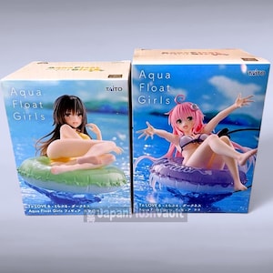 To Love Ru Darkness Aqua Float Girls Figure Set Kotegawa Yui & Lala 10cm Taito Japan Authentic