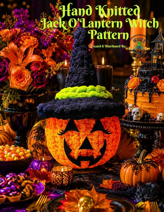 Hand Knitted Jack O'Lantern Witch Pattern ***NO Video***INTERMEDIATE-ADVANCED***