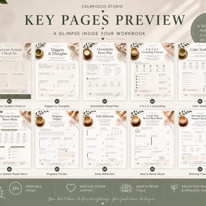 CBT Anxiety Journal Printable | Guided Workbook for Stress Relief PDF image 3