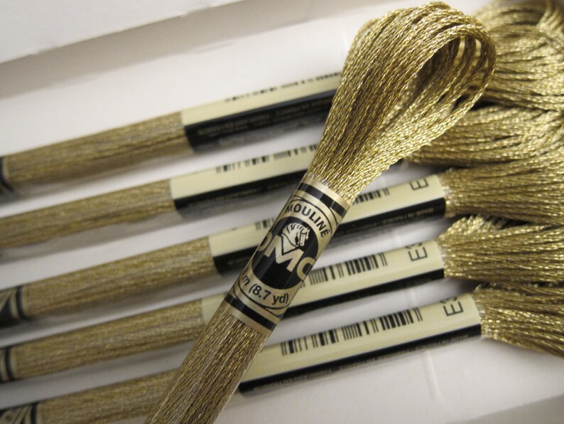 Metallic Light Gold E3821 DMC Metallic Embroidery Floss 8m Etsy
