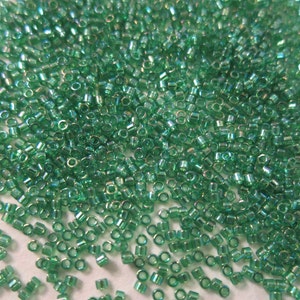 Miyuki Delica Seed Bead 11/0 Matte Transparent Green AB 7g Tube DB858