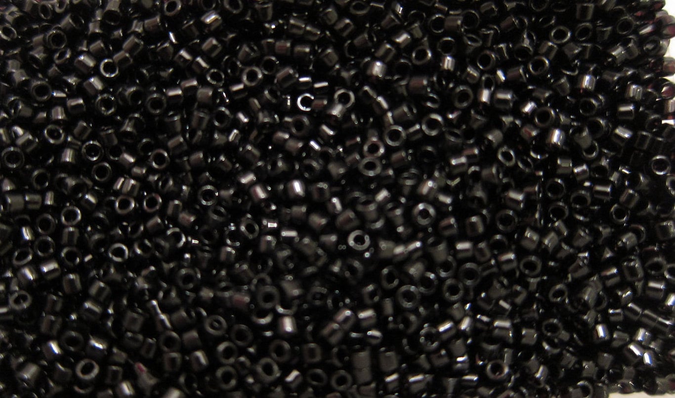DB-10, Miyuki Delica Beads, Size 11/0, Opaque Black - 5g, 7.5g, 10g, …