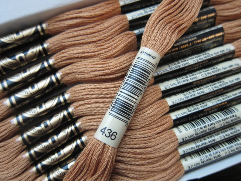 Tan 436 DMC Cotton Embroidery Floss 8m / 8.7 yd Skeins & Etsy