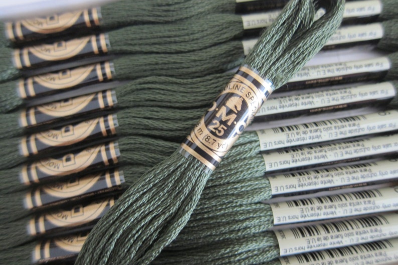 12-skein Boxes Dark Avocado Green #935 8m Skeins DMC Cotton Embroidery Floss Available in Single Skeins /&