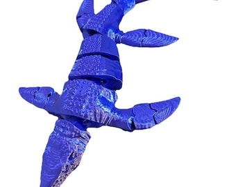 Articulated Mosasaurus | Flexible 3D Printed Marine Reptile | Prehistoric Sea Creature | Dinosaur Gift | Ocean Decor