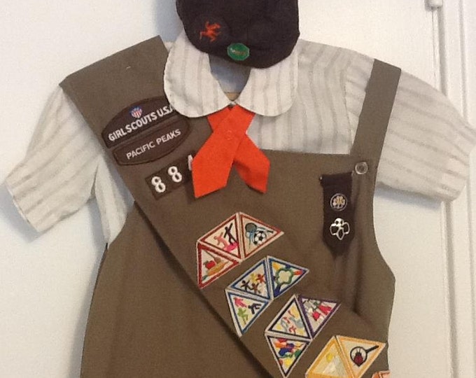 Vintage Brownie Uniform // Vintage Girl's Brownie Uniform Etsy