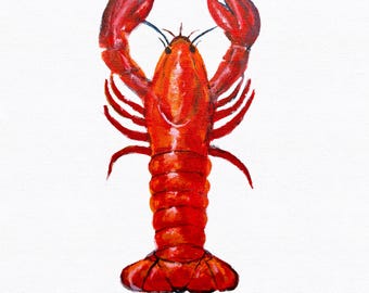 Lobster Giclée Print — Original Art by Nikolaus Kalteis, 101-Year-Old Artist