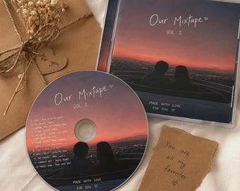 Personalisierte Mixtape CD mit Wunschplaylist | Individuelle Musik-CD als Geschenk | Eigene Songs auf CD gebrannt