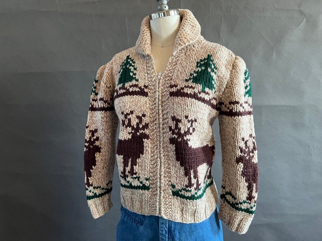 Vintage Hand Knit Sweater - Etsy