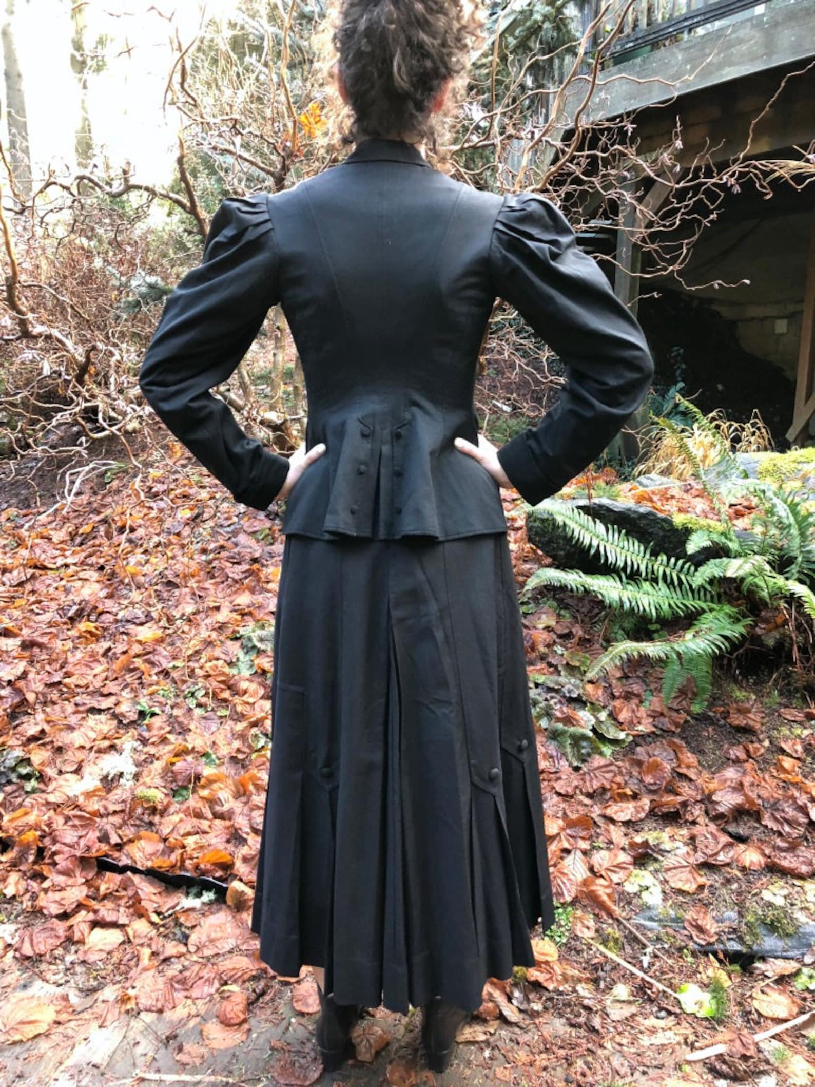 Fine Linen Wool Blend Edwardian Paneled Walking Skirt with | Etsy