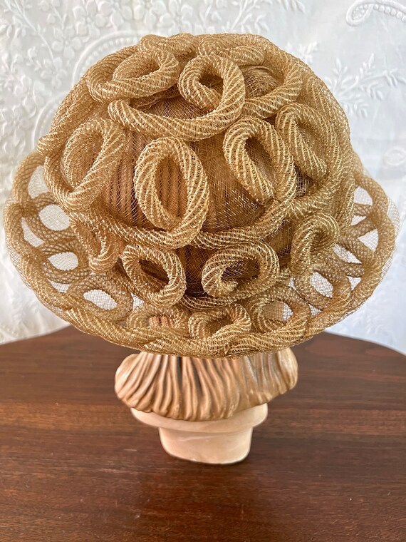 RARE Coiled Horsehair Hat, Edwardian Era, 'Made i… - image 3