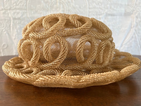RARE Coiled Horsehair Hat, Edwardian Era, 'Made i… - image 5