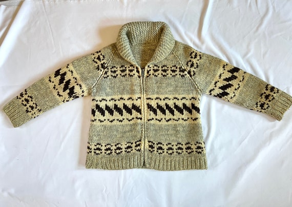 Cowichan Sweater, 1950's or Earlier with Heavy-Du… - image 6