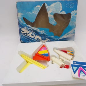Vintage 80's Tomy Japan Wind up Wind Surfer and Jet Skier NMIB Pop Cycle