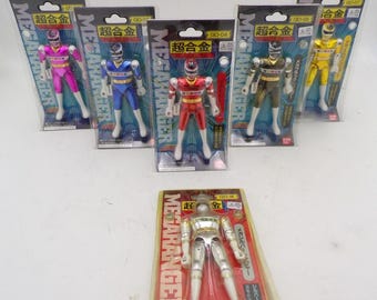 1997 Bandai Japan Sentai Chogokin GD Megaranger Set/6 NMIB Power Rangers Space
