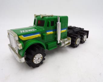 Rare Tsukuda Hobby 10WD Green Peterbilt Semi Schaper Stomper 4x4 Rough Riders 2