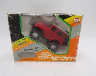 1980s Tsukuda Hobby 4WD Red Toyota Land Cruiser Schaper Stomper 4x4 Rough Riders