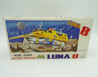RARO Gakken Japan B/O Luna 8 Space Walking Explorer degli anni '60 Nuovo, rimanenza di magazzino