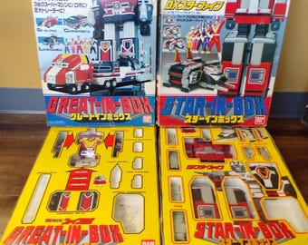1990 Bandai Japan DX Sentai Fiveman FiveRobo & Star In Box Set Chogokin Godaikin