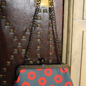 GINA - Phish Clutch Purse with Fishman and Art Gallery fabric in Ruby, Phish gift
