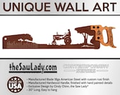 Farmall Tractor - Metal Saw Wall Art Gift for Nature Art Lovers - Made to Order