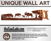 Moose Family in the Forest - Metal Saw Wall Art Gift for Nature Lovers - Made to Order