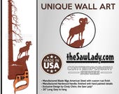 Bighorn Sheep - Metal Saw Wall Art Gift for Wildlife Lovers, Rustic Decor