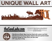 Elk Herd - Metal Saw Wall Art Gift for Nature Art Lovers - Made to Order for the Nature Lover