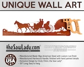 Traditional Horse and Buggy Scene - Metal Saw Wall Art Gift for Horse lovers