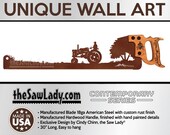 John Deere Tractor - Metal Saw Wall Art Gift for Farmers and Ranchers