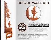 Female Wildland Fire Fighter with Drip Torch - Metal Saw Wall Art Gift for Heroes Forestry