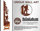Bigfoot by the Tree - Metal Saw Wall Art Gift for Wildlife Lovers - Made to Order