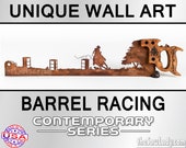 Barrel Racing - Metal Saw Wall Art Gift for Horse and Rodeo Lovers, Rustic - Made to Order for horse riders!