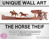 Cowboy or Cowgirl Horse Thief - Metal Saw Wall Art Gift for Western Art Lovers - Made to Order