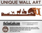 Alpacas or Llamas in the field - Metal Saw Wall Art Gift for Farmers and Ranchers - Made to Order
