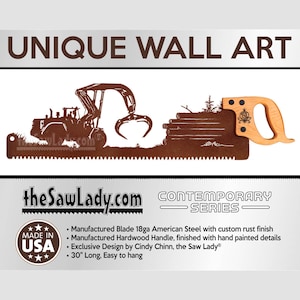 Logging Skidder - Metal Saw Wall Art for Lumberjack, Forestry, Arborists - Made To Order