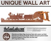 Steam Engine Train - Metal Saw Wall Art Gift for Train Lovers - Made to Order for Train Lovers!