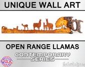 Alpacas or Llamas in the field - Metal Saw Wall Art Gift for Farmers and Ranchers - Made to Order