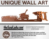 Case Combine Cutting Corn - Metal Saw Wall Art Gift for Farmers