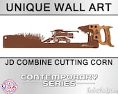 Combine Cutting Corn - Metal Saw Wall Art Gift for Farmers - Made to Order