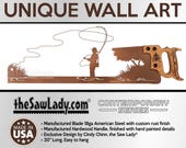 Fly Fisherman- Metal Saw Wall Art Gift for Fishermen - Made to Order