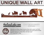 Sheep in the field - Metal Saw Wall Art Gift for Farmers and Ranchers - Made to Order for sheep ranchers