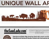Bison / Buffalo Herd- Metal Saw Wall Art Gift for Western Art Lovers, Rustic - Made to Order