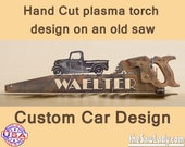 CUSTOM CAR (any car) design Hand (plasma) cut hand saw Metal Art | Wall Decor | Recycled Art | Repurposed  - Made to Order for Car Lovers!